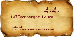 Lövenberger Laura névjegykártya